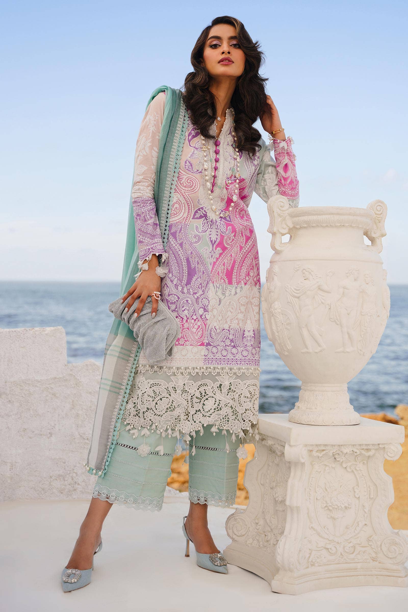 Sana Safinaz | Muzlin Spring 24 | M241-015B-DG - Libasekhas