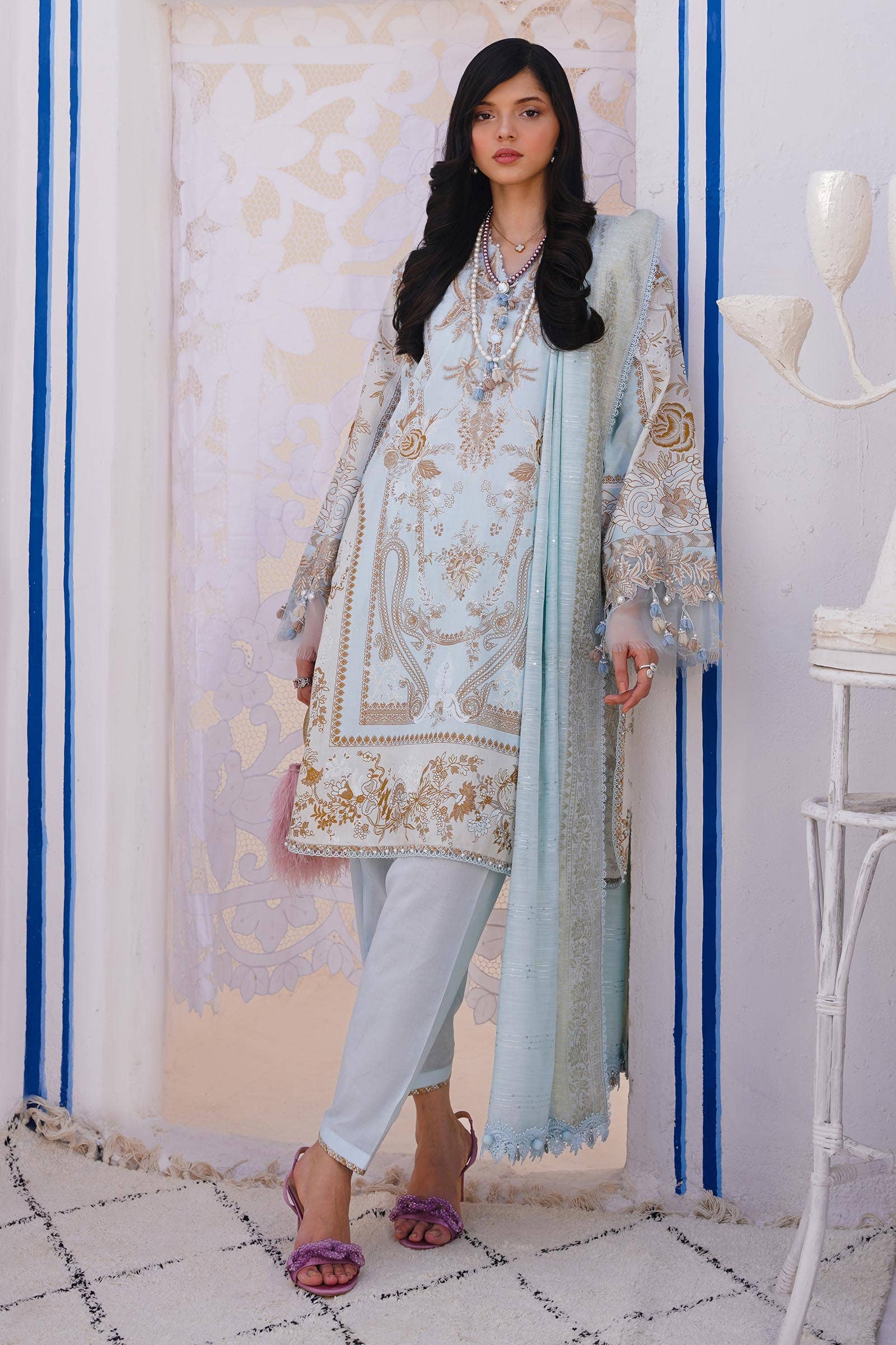 Sana Safinaz | Muzlin Spring 24 | M241-018B-CM - Libasekhas