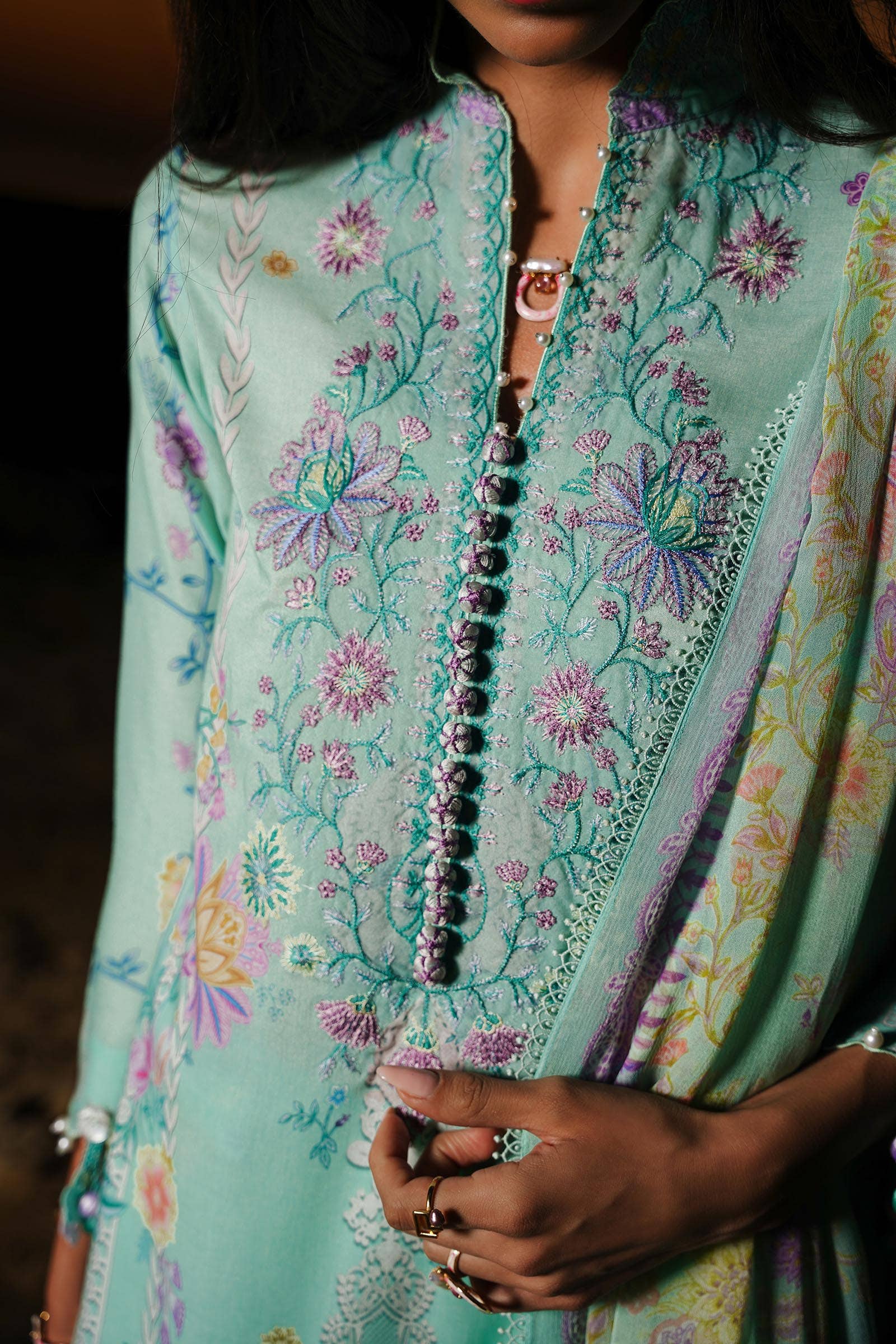 Sana Safinaz | Muzlin Spring 24 | M241-008B-CI - Libasekhas