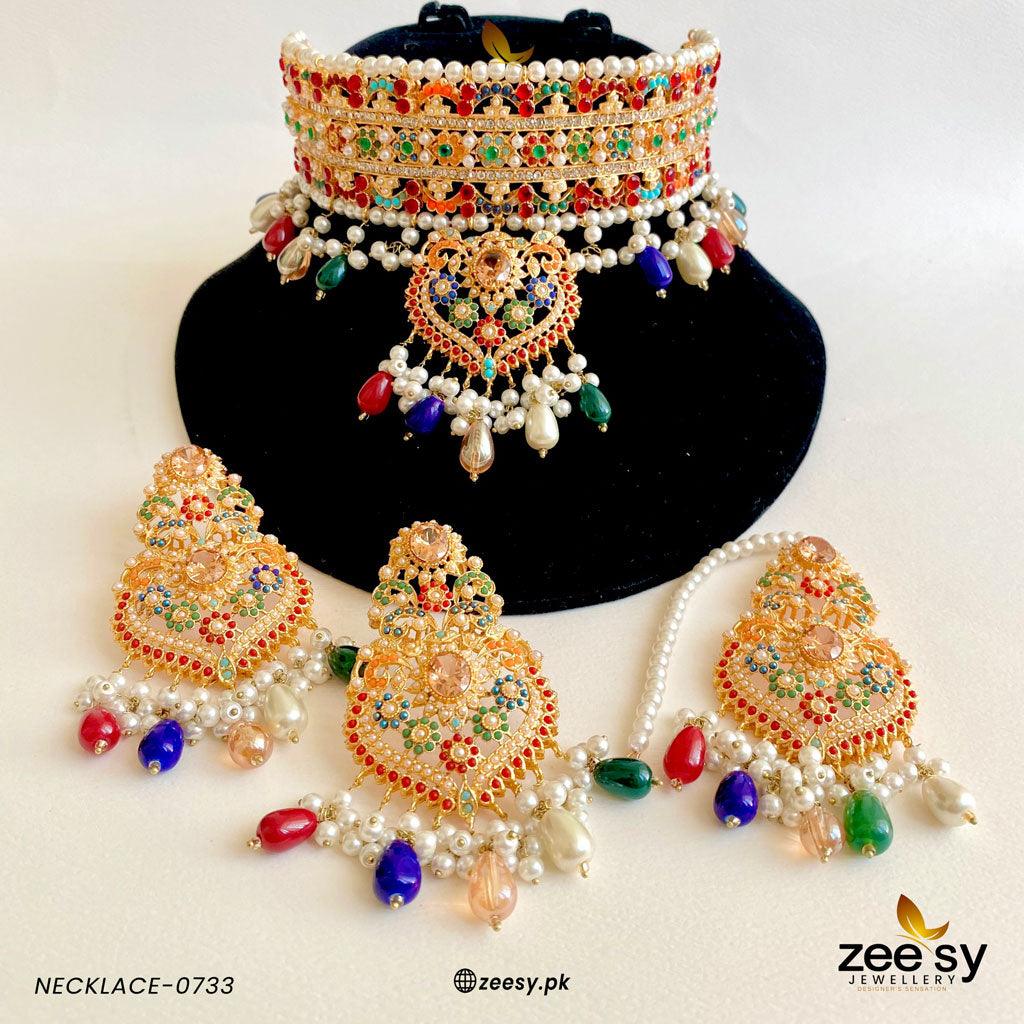 Necklace-0733 - by - Libasekhas UK - Registered Vendor of : Zeesy - 100% Original Designer Dresss