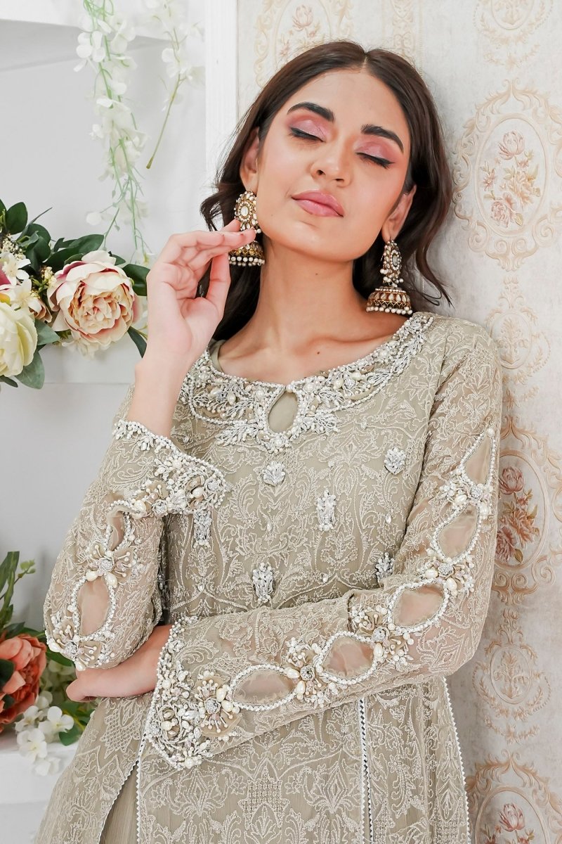 Panache | Pret | Neutral Oasis - by - Libasekhas UK - Registered Vendor of : Panache By Mona - 100% Original Designer Dresss