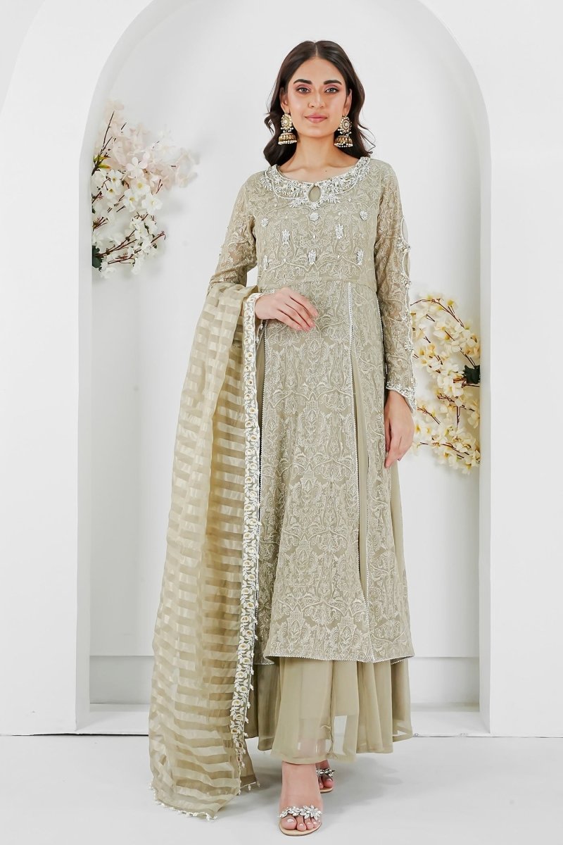 Panache | Pret | Neutral Oasis - by - Libasekhas UK - Registered Vendor of : Panache By Mona - 100% Original Designer Dresss