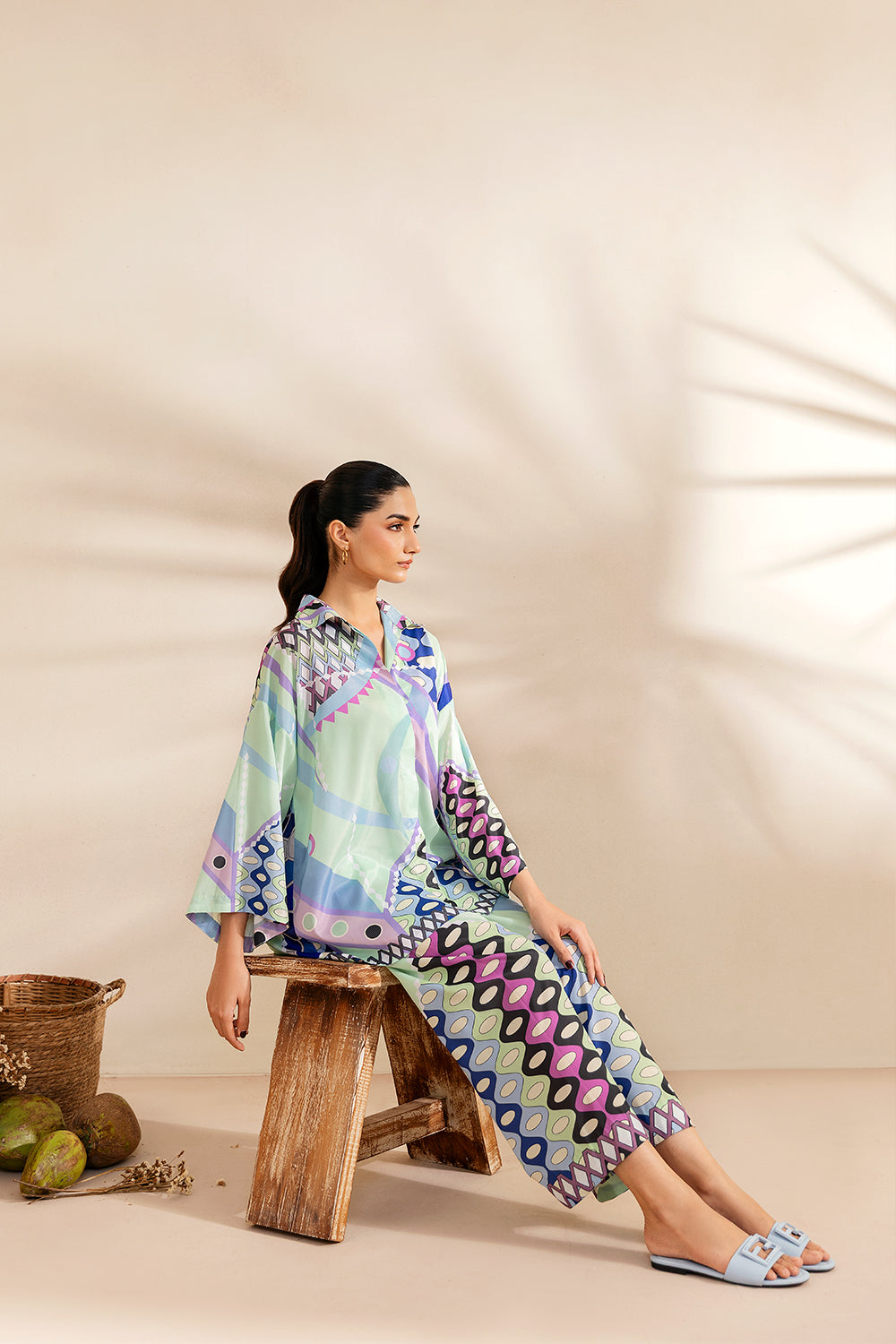 Saira Rizwan | Silk Coords 25 | PARADISE PRISM - SRSP-25-05 - by Libasekhas UK - Registered Vendor of : Saira Rizwan - 100% Original Designer Dress