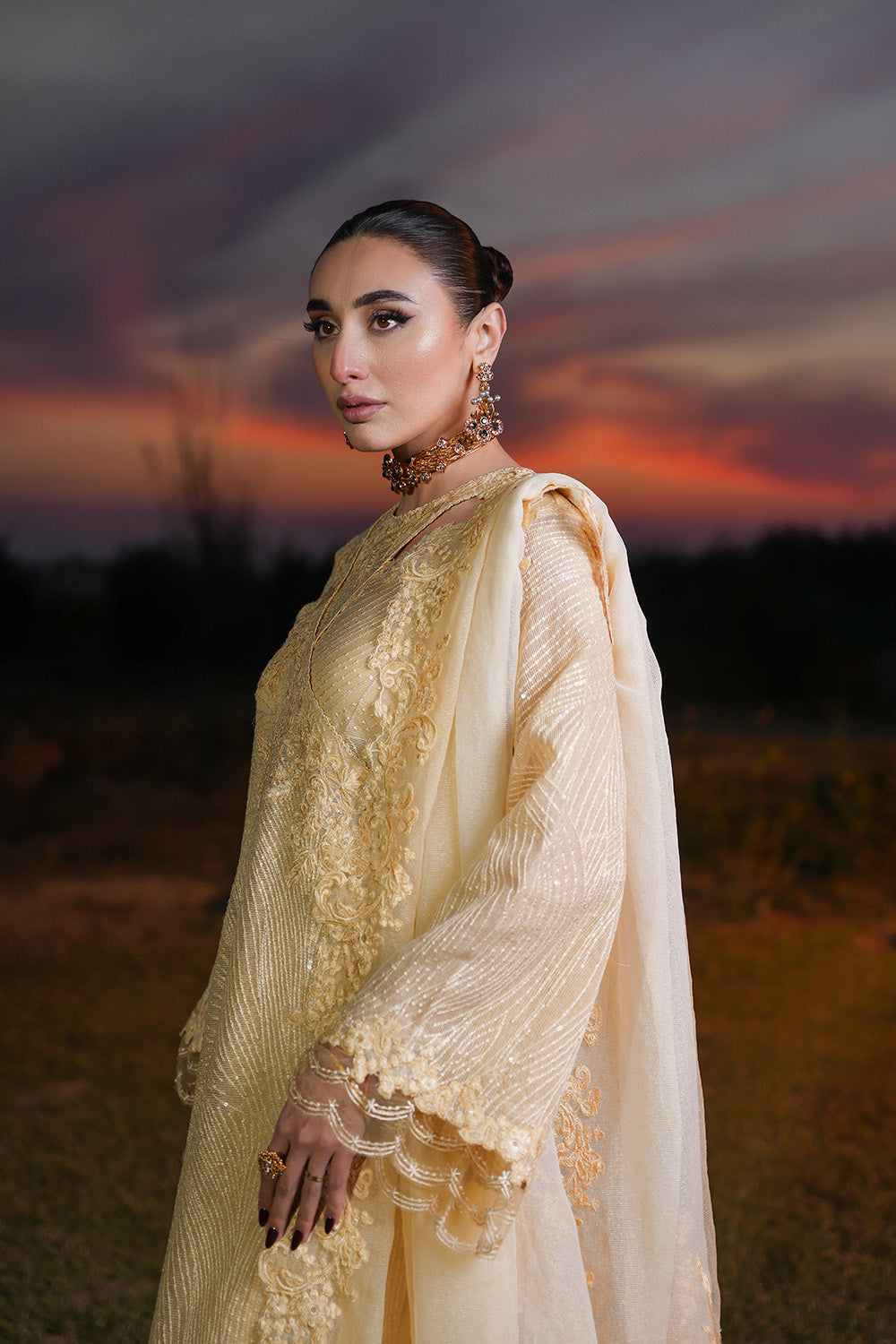 Nilofer Shahid | Verve Summer 24 | Irina  Verve SS 24 - by - Libasekhas UK - Registered Vendor of : Nilofer Shahid - 100% Original Designer Dresss