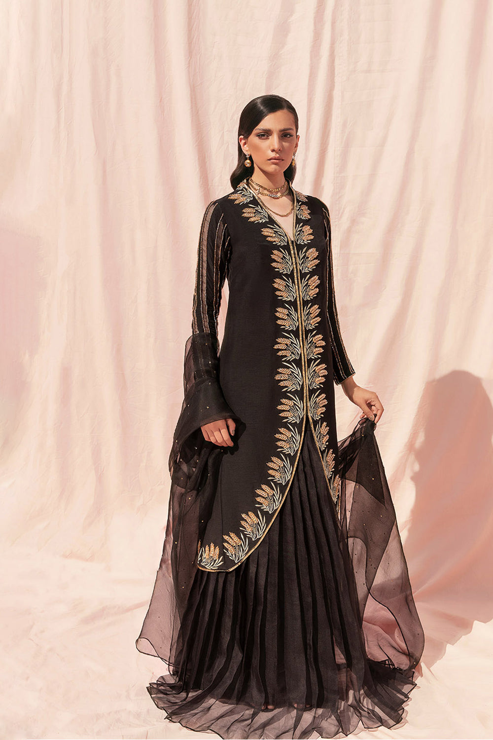Caia | Pret Collection | NOIR - by - Libasekhas UK - Registered Vendor of : Caia - 100% Original Designer Dresss