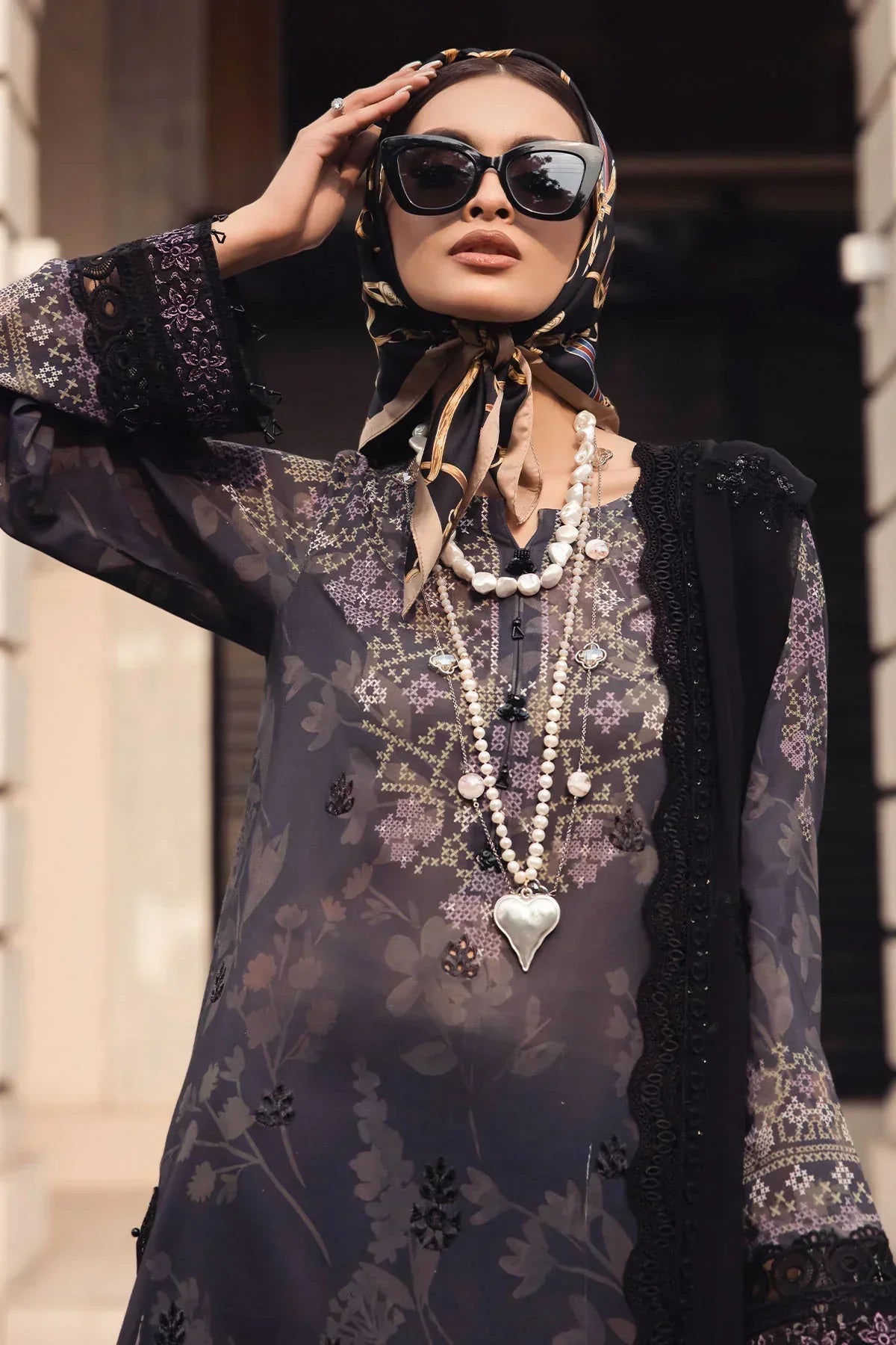 Nureh | Swiss Prints | NS-123 - by - Libasekhas UK - Registered Vendor of : Nureh - 100% Original Designer Dresss