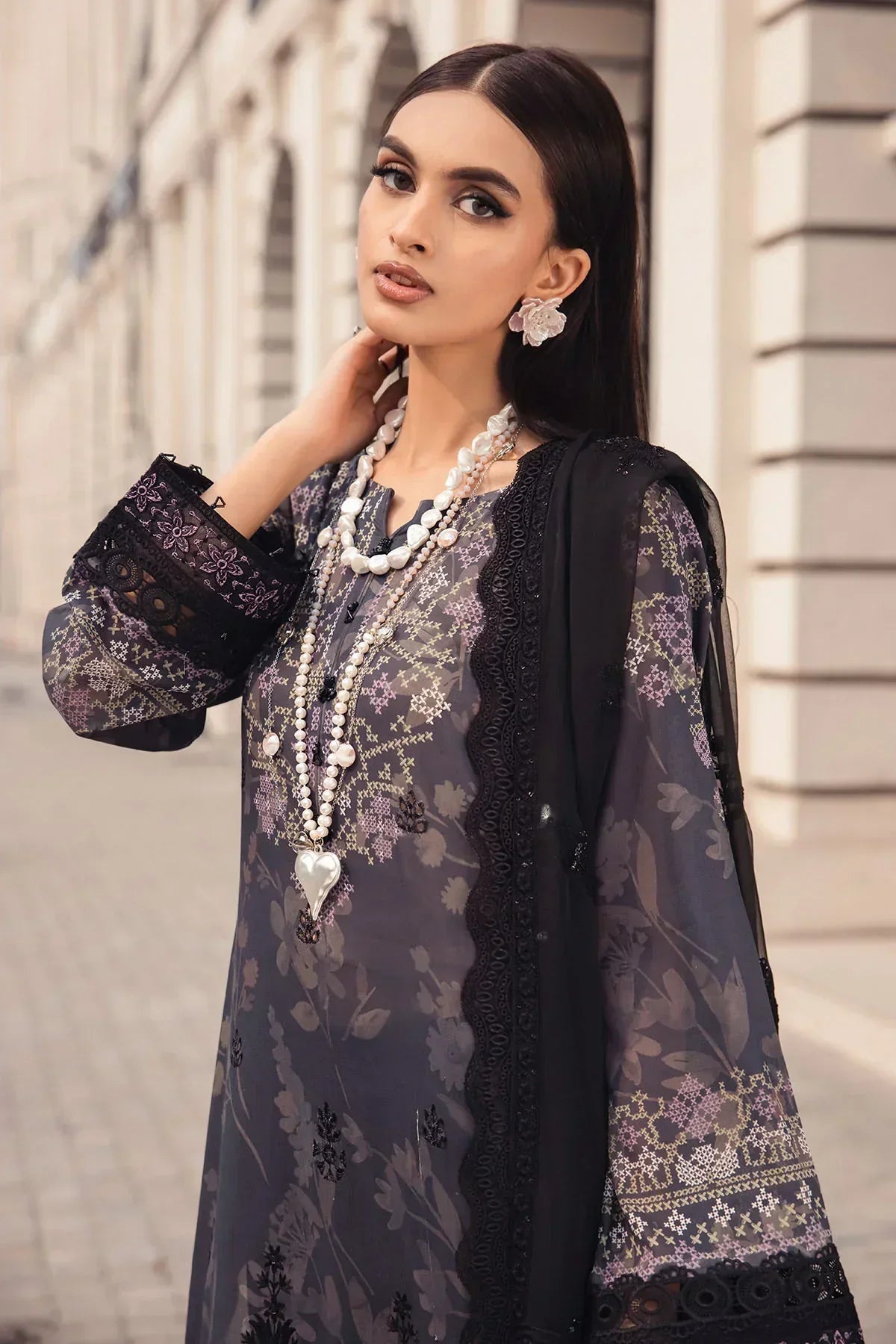 Nureh | Swiss Prints | NS-123 - by - Libasekhas UK - Registered Vendor of : Nureh - 100% Original Designer Dresss