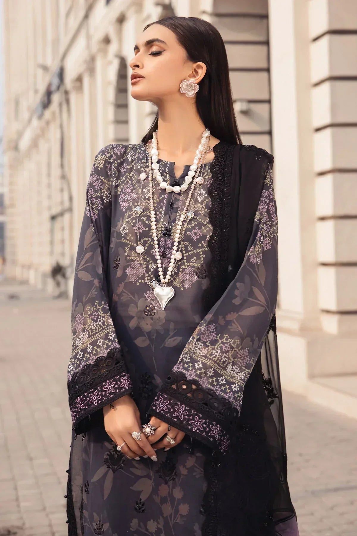 Nureh | Swiss Prints | NS-123 - by - Libasekhas UK - Registered Vendor of : Nureh - 100% Original Designer Dresss