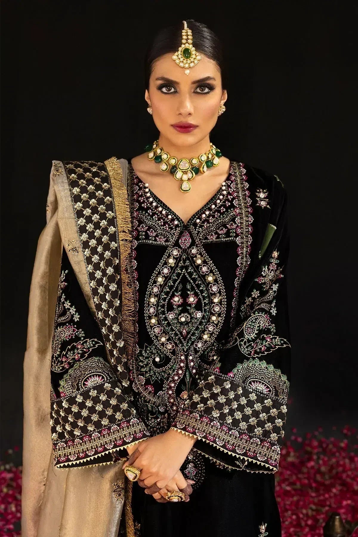 Nureh | Maya Velvet 23 | Morbagh - by - Libasekhas UK - Registered Vendor of : Nureh - 100% Original Designer Dresss