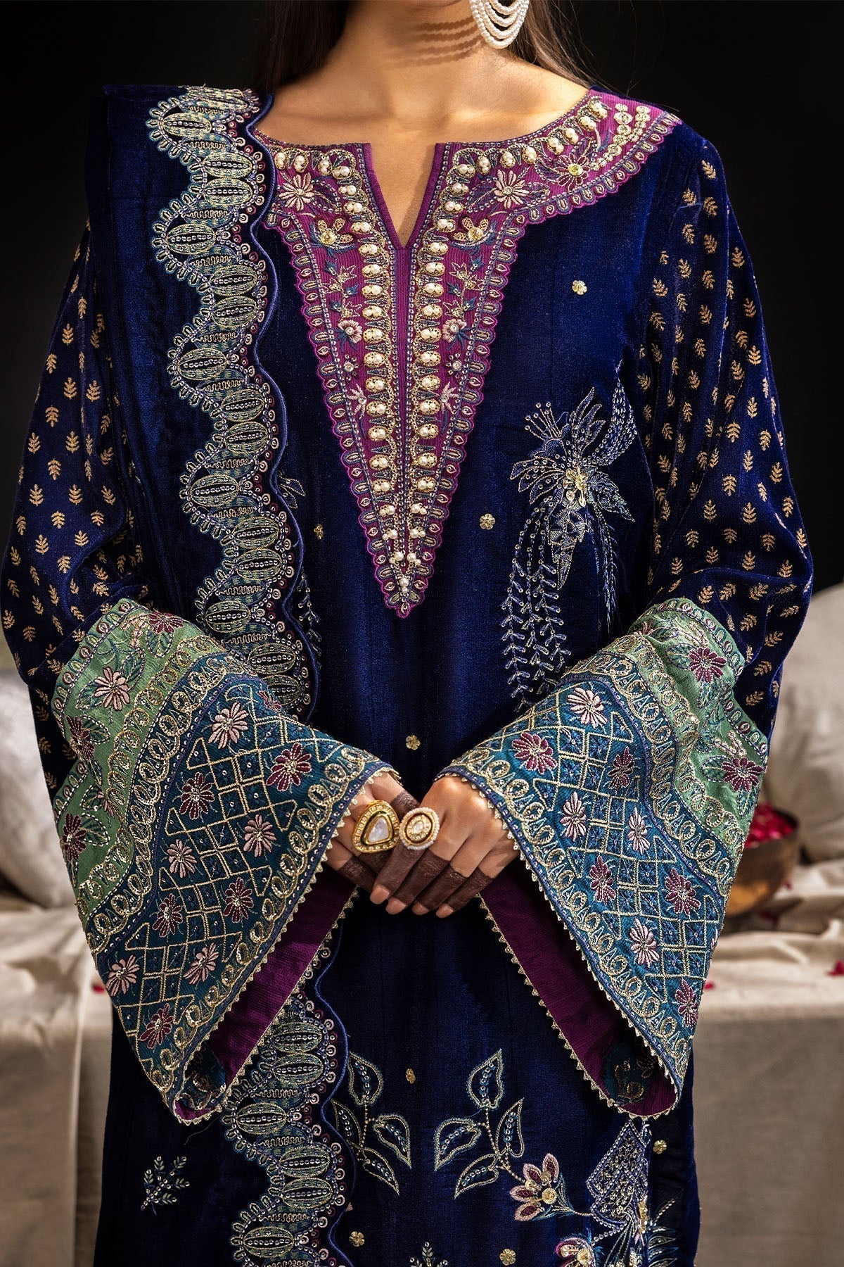 Nureh | Maya Velvet 23 | Nooreza - by - Libasekhas UK - Registered Vendor of : Nureh - 100% Original Designer Dresss