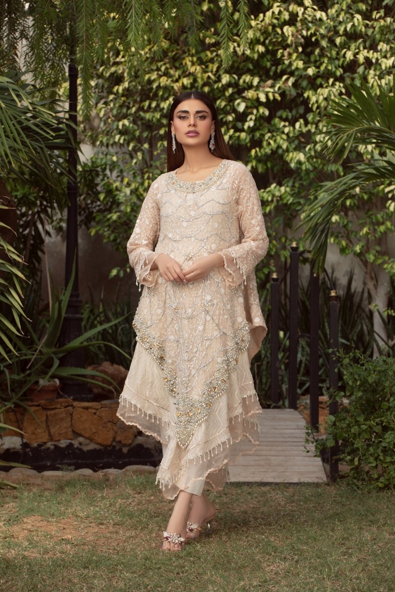Panache | Pret | Peach & Chãœk - by - Libasekhas UK - Registered Vendor of : Panache By Mona - 100% Original Designer Dresss
