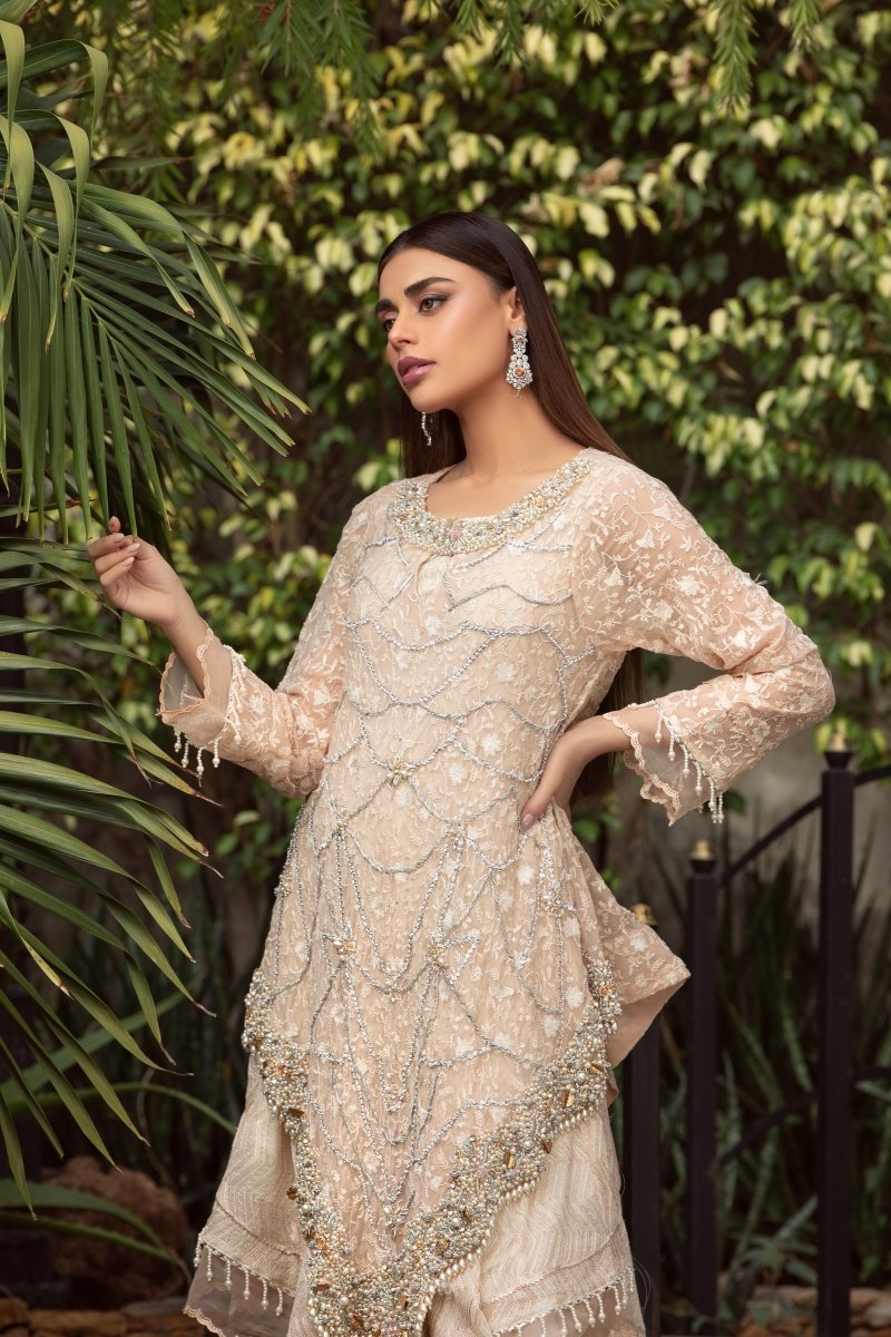 Panache | Pret | Peach & Chãœk - by - Libasekhas UK - Registered Vendor of : Panache By Mona - 100% Original Designer Dresss