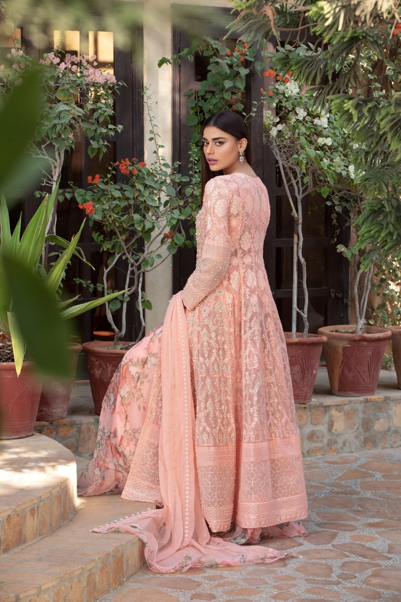 Panache | Pret | Peachy Blossom - by - Libasekhas UK - Registered Vendor of : Panache By Mona - 100% Original Designer Dresss