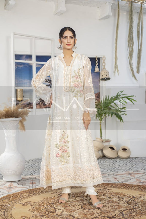 Panache | Pret | Peachy Poise - by - Libasekhas UK - Registered Vendor of : Panache By Mona - 100% Original Designer Dresss
