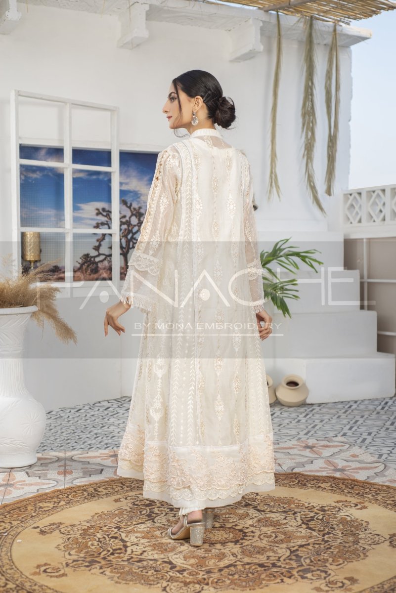 Panache | Pret | Peachy Poise - by - Libasekhas UK - Registered Vendor of : Panache By Mona - 100% Original Designer Dresss