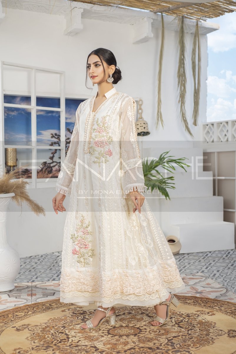 Panache | Pret | Peachy Poise - by - Libasekhas UK - Registered Vendor of : Panache By Mona - 100% Original Designer Dresss