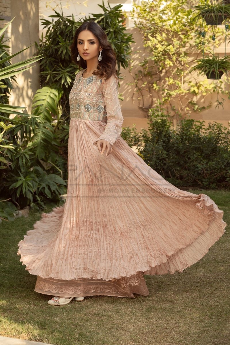 Panache | Pret | Peachy Suave - by - Libasekhas UK - Registered Vendor of : Panache By Mona - 100% Original Designer Dresss