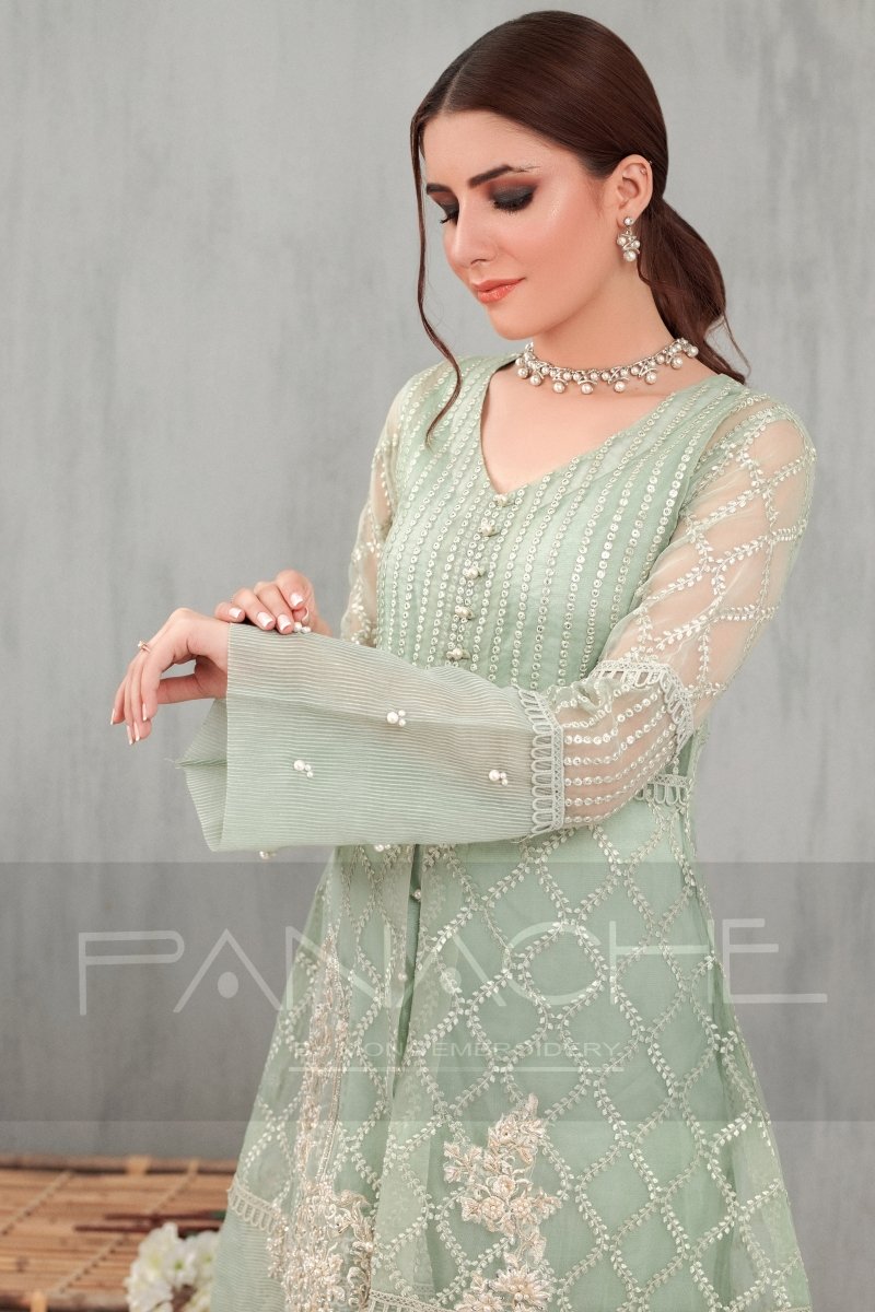 Panache | Pret | Peppermint - by - Libasekhas UK - Registered Vendor of : Panache By Mona - 100% Original Designer Dresss