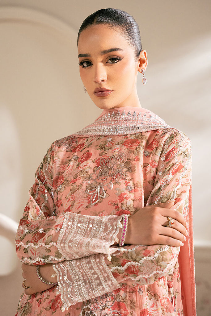 Cross Stitch | Luxe Atelier 25 | CORAL PUNCH - by - Libasekhas UK - Registered Vendor of : Cross Stitch - 100% Original Designer Dresss