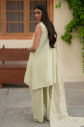 Cross Stitch | Mahiri Lawn 25 | CANARY GREEN - by - Libasekhas UK - Registered Vendor of : Cross Stitch - 100% Original Designer Dresss