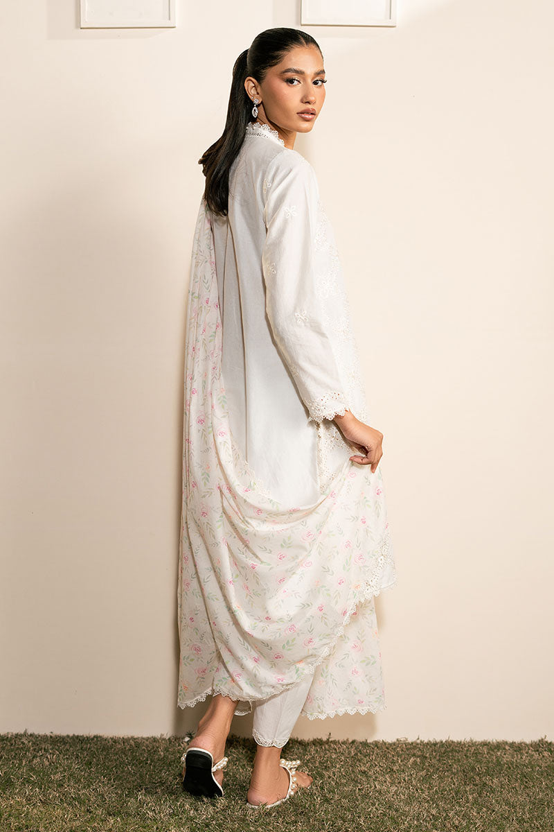 Cross Stitch | Mahiri Lawn 25 | IVORY GLINT - by - Libasekhas UK - Registered Vendor of : Cross Stitch - 100% Original Designer Dresss