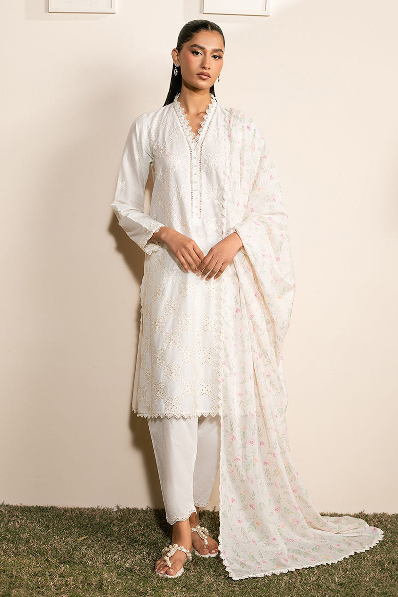 Cross Stitch | Mahiri Lawn 25 | IVORY GLINT - by - Libasekhas UK - Registered Vendor of : Cross Stitch - 100% Original Designer Dresss