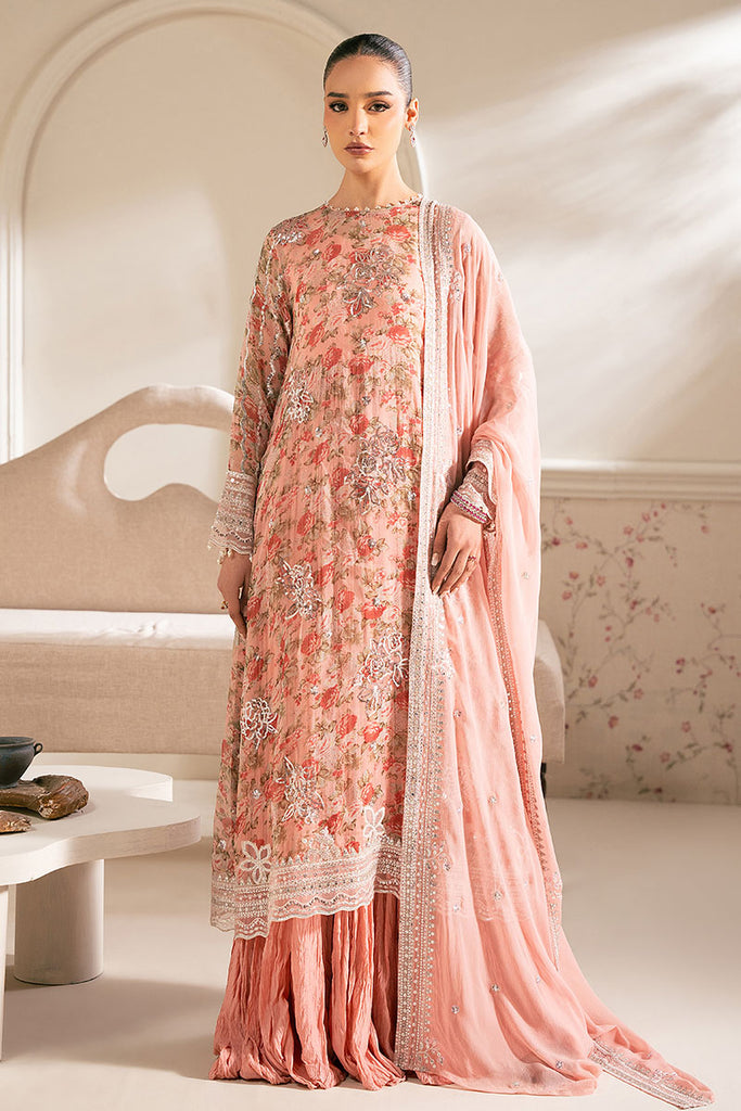 Cross Stitch | Luxe Atelier 25 | CORAL PUNCH - by - Libasekhas UK - Registered Vendor of : Cross Stitch - 100% Original Designer Dresss