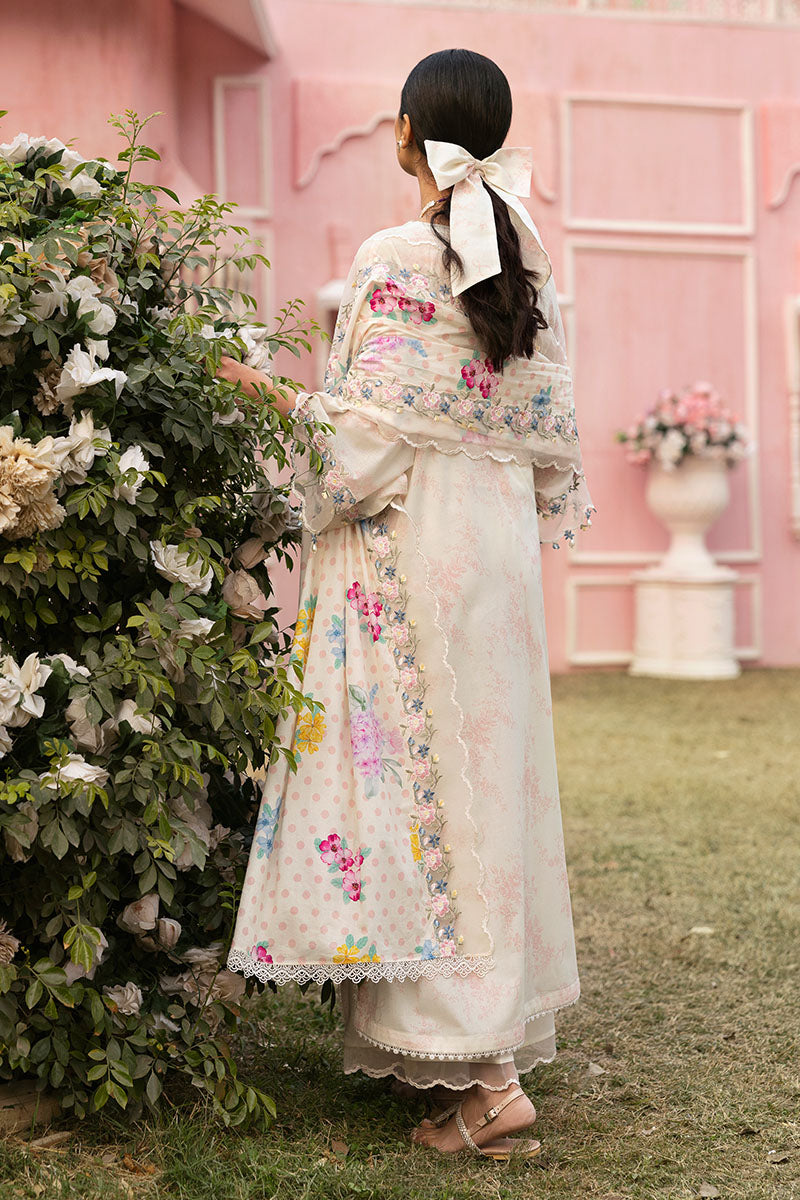 Cross Stitch | Premium Lawn 25 | PASTEL BLOOM - by - Libasekhas UK - Registered Vendor of : Cross Stitch - 100% Original Designer Dresss