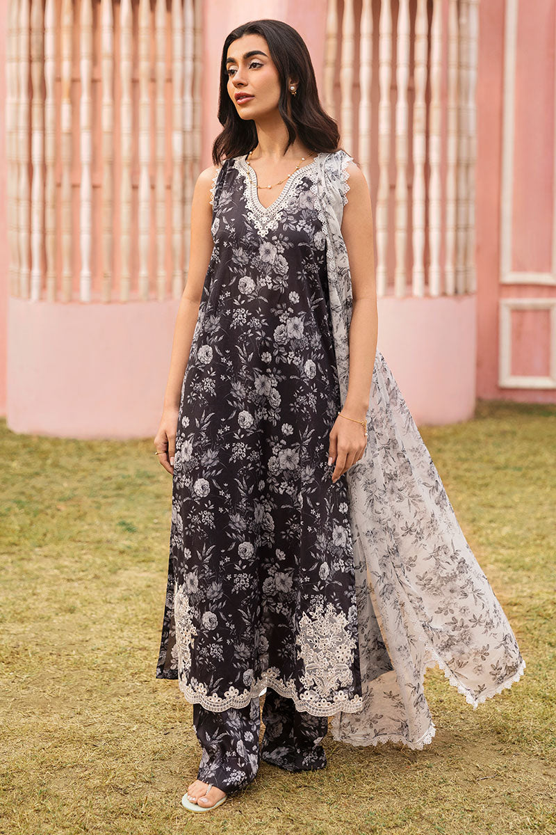 Cross Stitch | Premium Lawn 25 | SOMBER ESCAPE - by - Libasekhas UK - Registered Vendor of : Cross Stitch - 100% Original Designer Dresss
