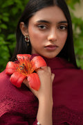 Cross Stitch | Mahiri Lawn 25 | RUBY GLINT - by - Libasekhas UK - Registered Vendor of : Cross Stitch - 100% Original Designer Dresss