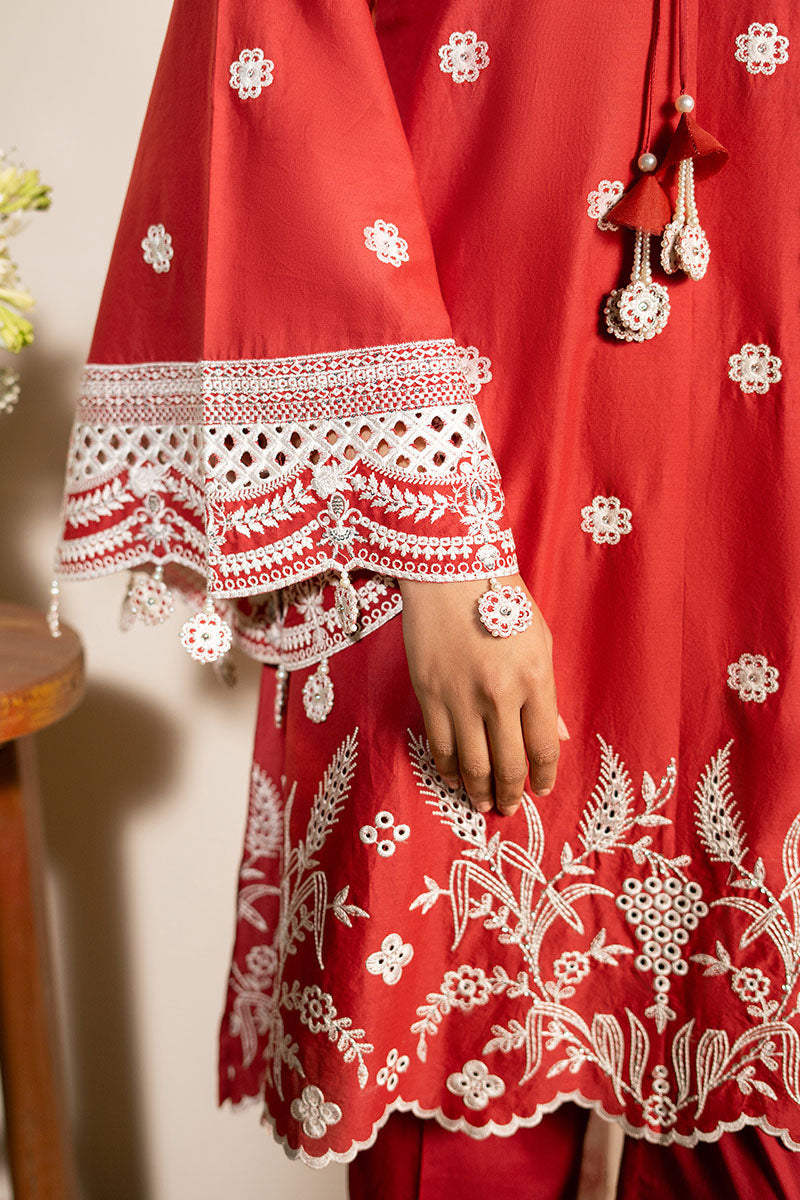 Cross Stitch | Mahiri Lawn 25 | SCARLET GARDEN - by - Libasekhas UK - Registered Vendor of : Cross Stitch - 100% Original Designer Dresss