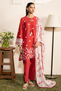Cross Stitch | Mahiri Lawn 25 | SCARLET GARDEN - by - Libasekhas UK - Registered Vendor of : Cross Stitch - 100% Original Designer Dresss