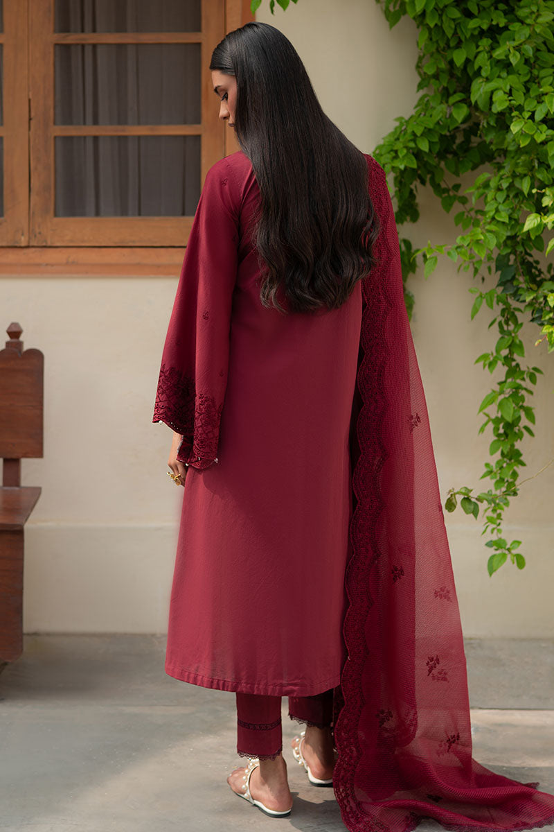 Cross Stitch | Mahiri Lawn 25 | RUBY GLINT - by - Libasekhas UK - Registered Vendor of : Cross Stitch - 100% Original Designer Dresss