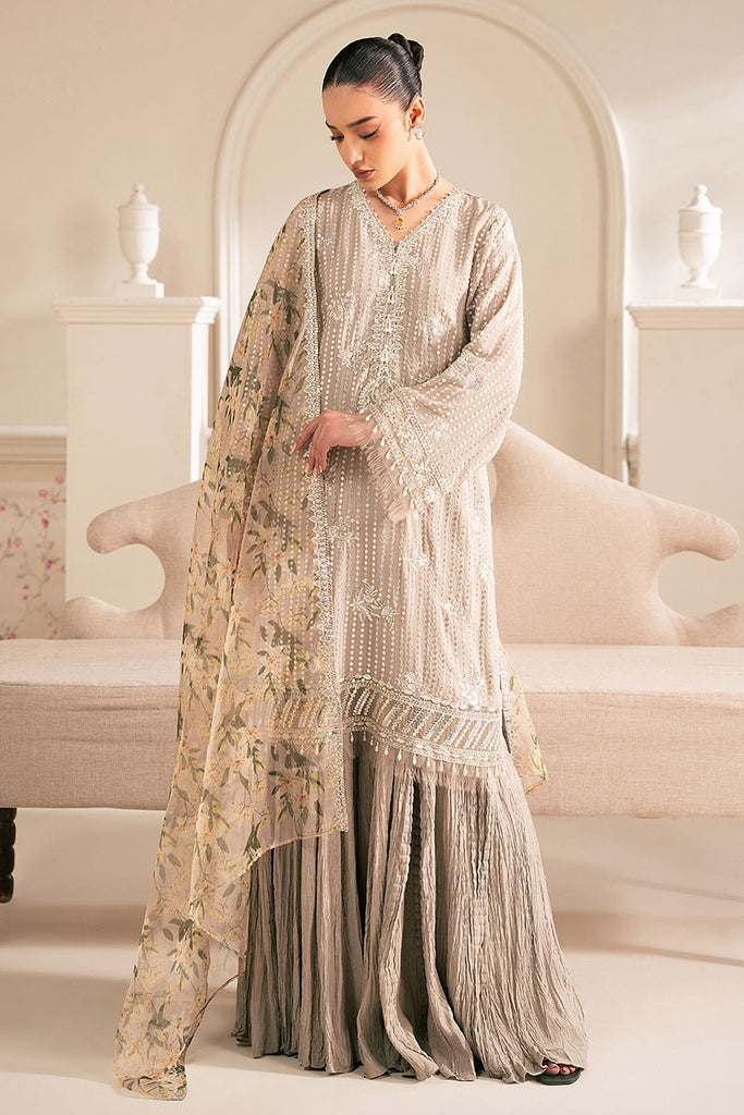 Cross Stitch | Luxe Atelier 25 | VULCAN MUD - by - Libasekhas UK - Registered Vendor of : Cross Stitch - 100% Original Designer Dresss