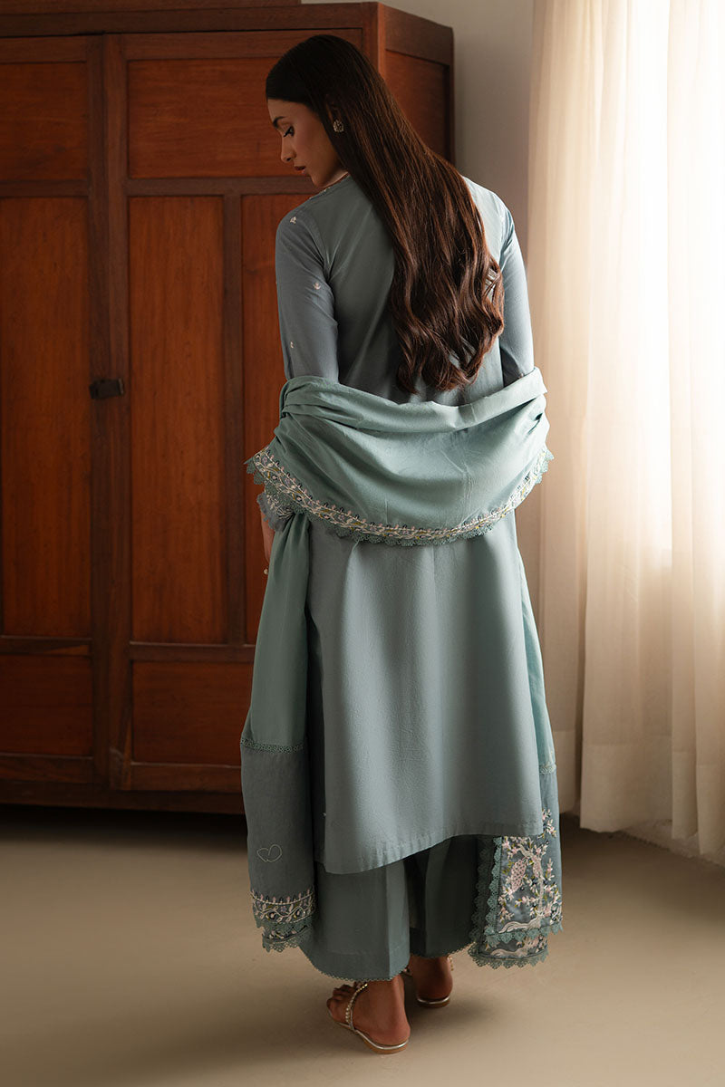 Cross Stitch | Mahiri Lawn 25 | MOONLIGHT BLUE - by - Libasekhas UK - Registered Vendor of : Cross Stitch - 100% Original Designer Dresss