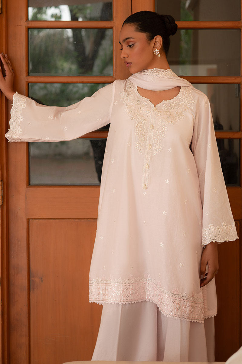 Cross Stitch | Mahiri Lawn 25 | CHERRY BLOSSOM - by - Libasekhas UK - Registered Vendor of : Cross Stitch - 100% Original Designer Dresss