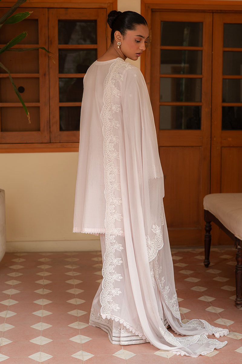 Cross Stitch | Mahiri Lawn 25 | CHERRY BLOSSOM - by - Libasekhas UK - Registered Vendor of : Cross Stitch - 100% Original Designer Dresss