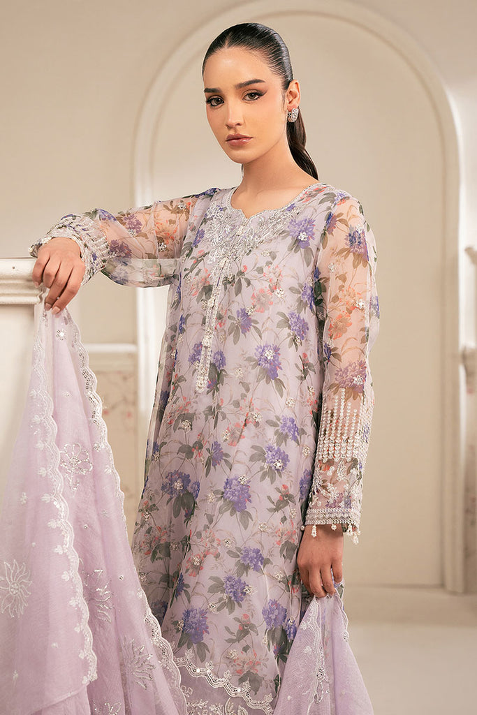 Cross Stitch | Luxe Atelier 25 | DUSTY LAVENDER - by - Libasekhas UK - Registered Vendor of : Cross Stitch - 100% Original Designer Dresss