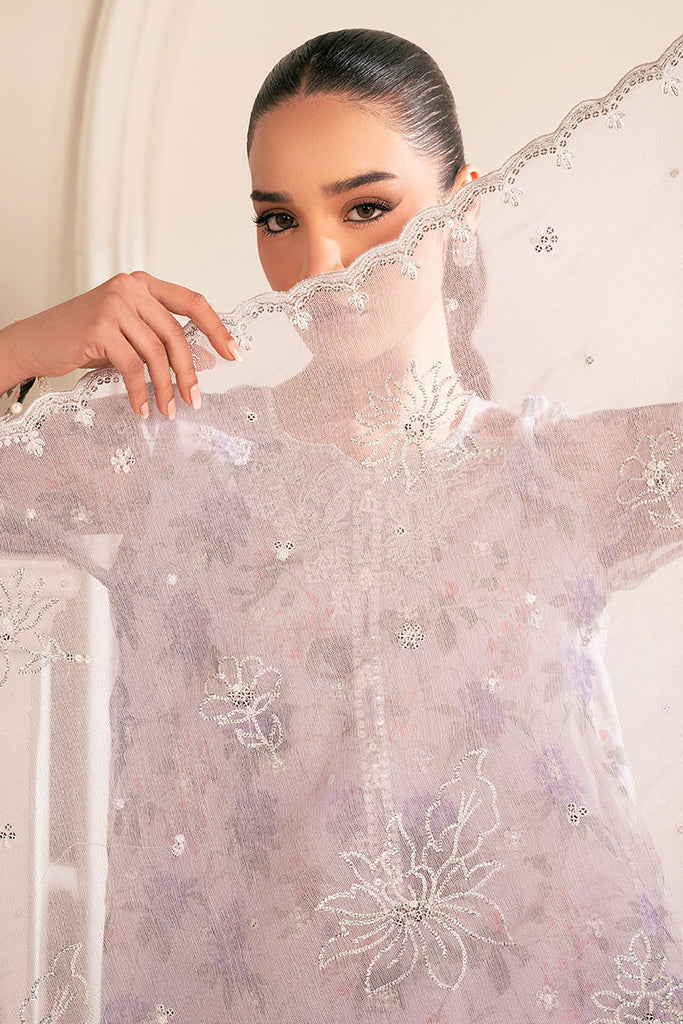 Cross Stitch | Luxe Atelier 25 | DUSTY LAVENDER - by - Libasekhas UK - Registered Vendor of : Cross Stitch - 100% Original Designer Dresss