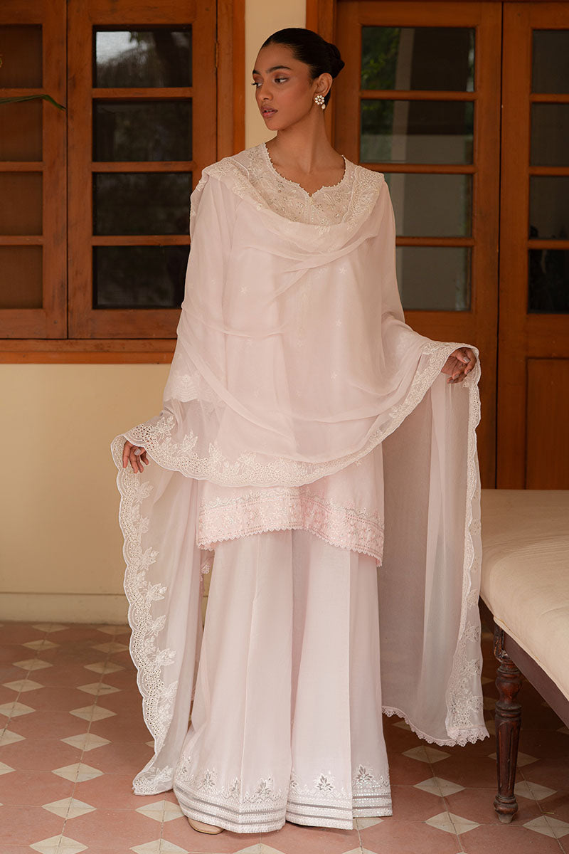 Cross Stitch | Mahiri Lawn 25 | CHERRY BLOSSOM - by - Libasekhas UK - Registered Vendor of : Cross Stitch - 100% Original Designer Dresss