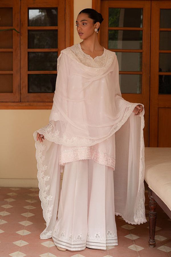 Cross Stitch | Mahiri Lawn 25 | CHERRY BLOSSOM - by - Libasekhas UK - Registered Vendor of : Cross Stitch - 100% Original Designer Dresss