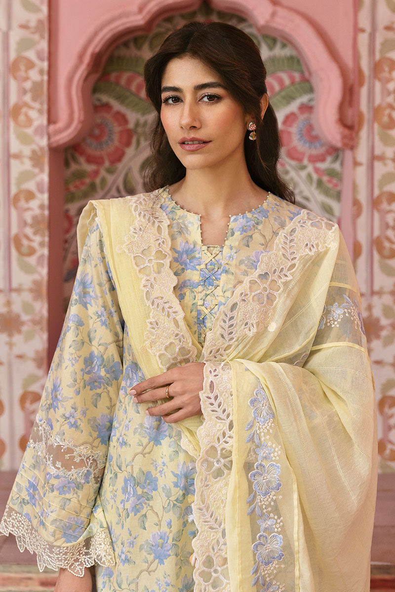 Cross Stitch | Premium Lawn 25 | SUNSHINE DREAM - by - Libasekhas UK - Registered Vendor of : Cross Stitch - 100% Original Designer Dresss