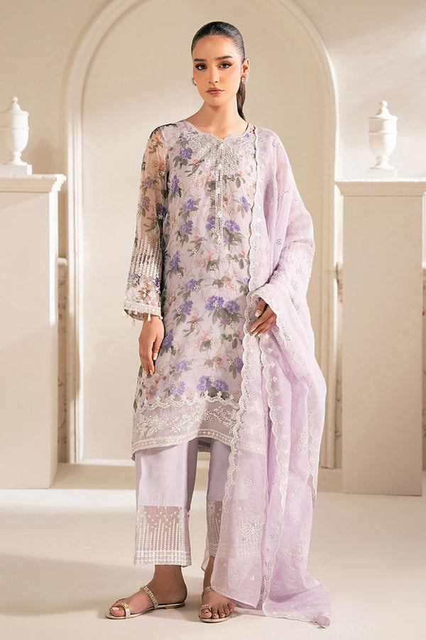 Cross Stitch | Luxe Atelier 25 | DUSTY LAVENDER - by - Libasekhas UK - Registered Vendor of : Cross Stitch - 100% Original Designer Dresss