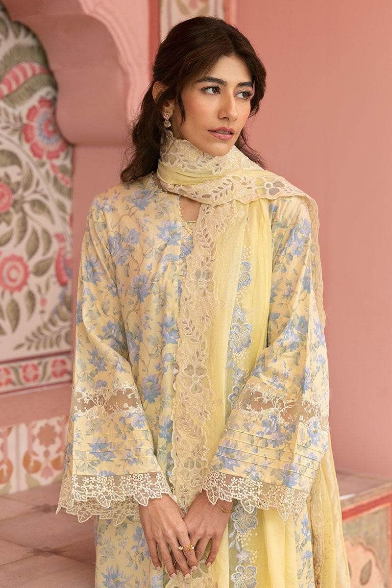Cross Stitch | Premium Lawn 25 | SUNSHINE DREAM - by - Libasekhas UK - Registered Vendor of : Cross Stitch - 100% Original Designer Dresss