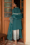 Cross Stitch | Mahiri Lawn 25 | TEAL DREAM - by - Libasekhas UK - Registered Vendor of : Cross Stitch - 100% Original Designer Dresss