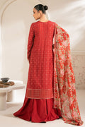 Cross Stitch | Luxe Atelier 25 | VERMILION CARDINAL - by - Libasekhas UK - Registered Vendor of : Cross Stitch - 100% Original Designer Dresss