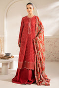 Cross Stitch | Luxe Atelier 25 | VERMILION CARDINAL - by - Libasekhas UK - Registered Vendor of : Cross Stitch - 100% Original Designer Dresss