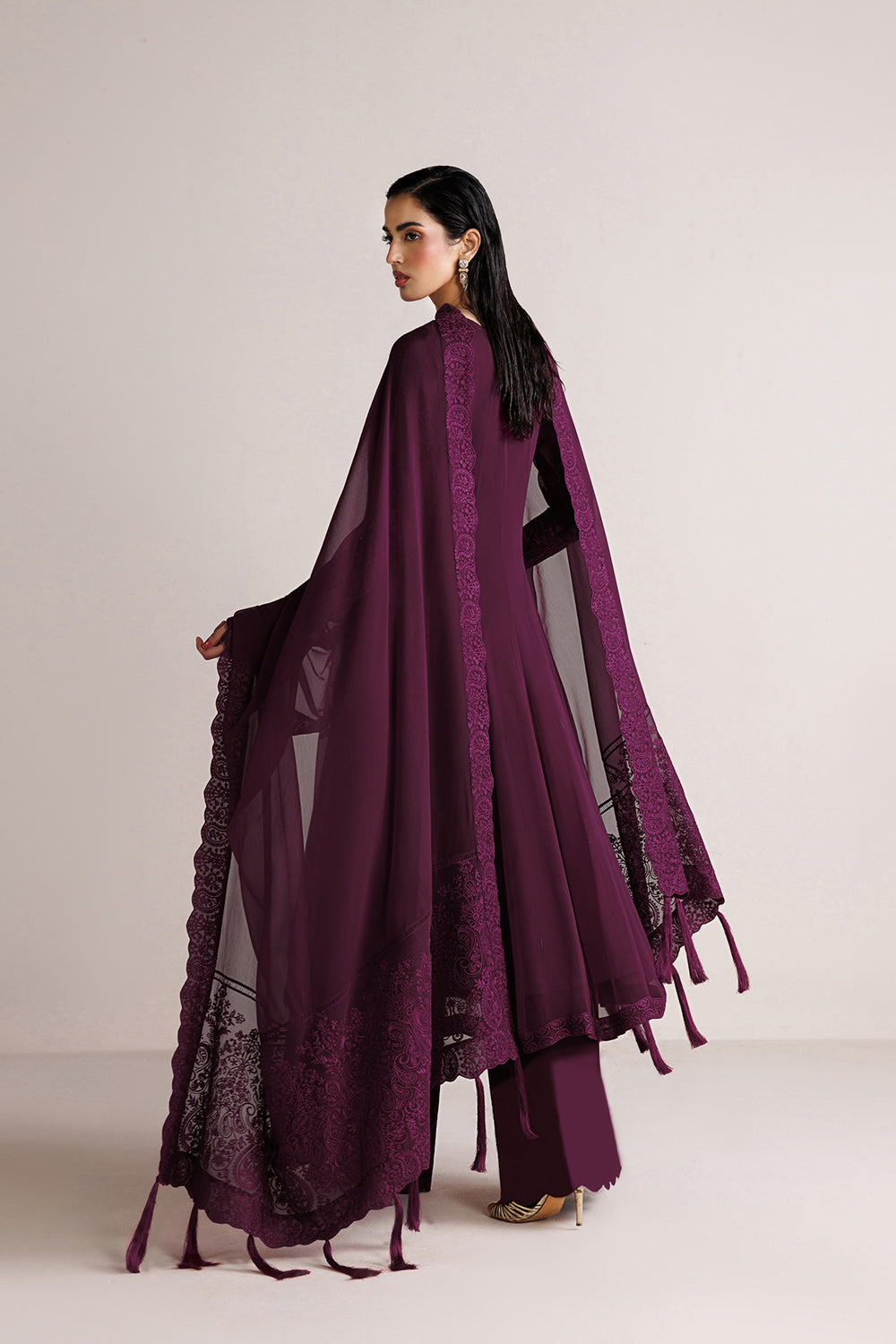 Farasha | Chiffon Essentials 26 | Violet Grace - by Libasekhas UK - Registered Vendor of : Farasha - 100% Original Designer Dress