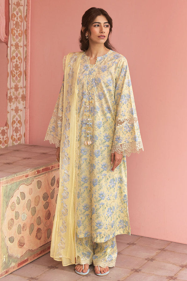 Cross Stitch | Premium Lawn 25 | SUNSHINE DREAM - by - Libasekhas UK - Registered Vendor of : Cross Stitch - 100% Original Designer Dresss