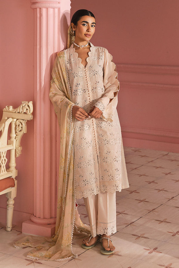 Cross Stitch | Premium Lawn 25 | PEACH PARFAIT - by - Libasekhas UK - Registered Vendor of : Cross Stitch - 100% Original Designer Dresss